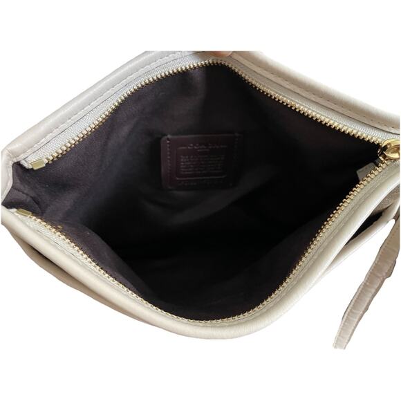 Coach Monogram Signature Shoulder Crossbody Bag Tan - Picture 10 of 12